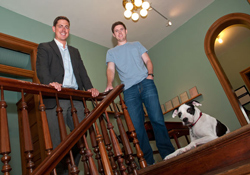 Graham Veysey, Emmett McDermott and Gracie of  Cowork Cleveland - Photo Bob Perkoski